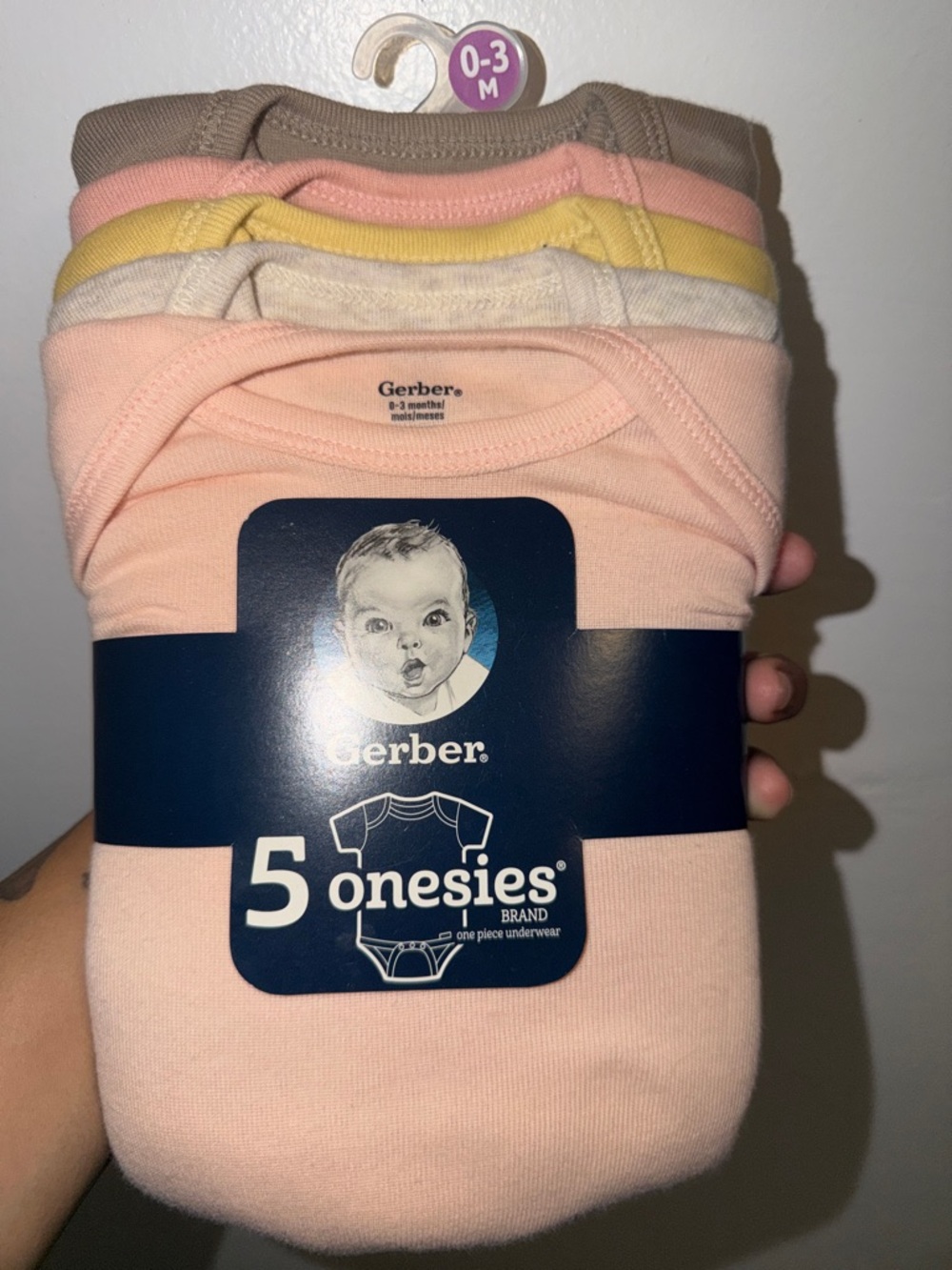 Gerber Baby Onesies Pack - Pink, Cream, Yellow, Tan, Brown